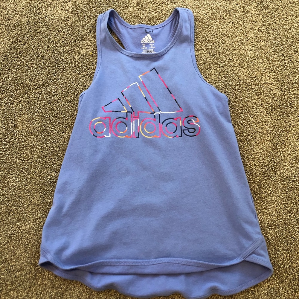 Girls Purple Adidas Tank Top